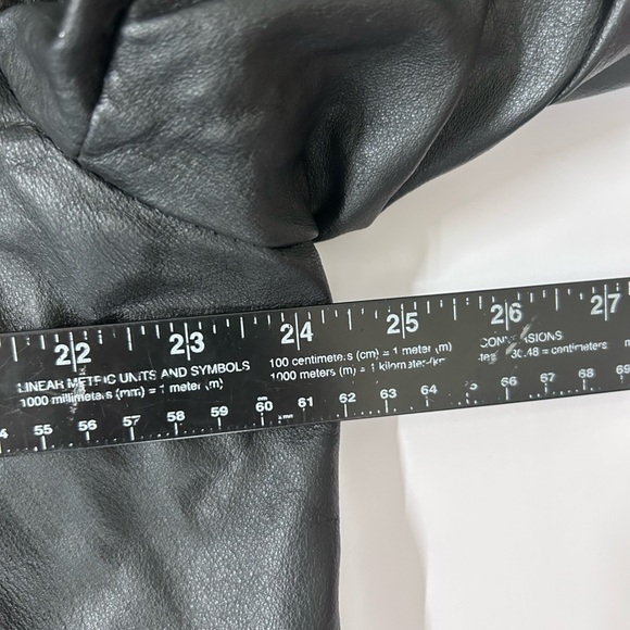 Vintage 80’s Maurices Leather Trench Coat Women's Unisex Size XL Black - Picture 10 of 14